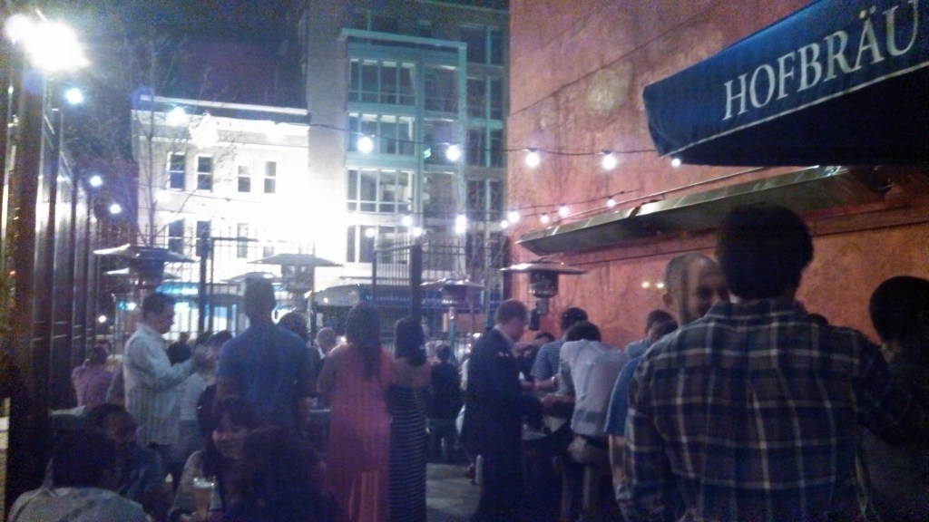 View of Standard with back to small building