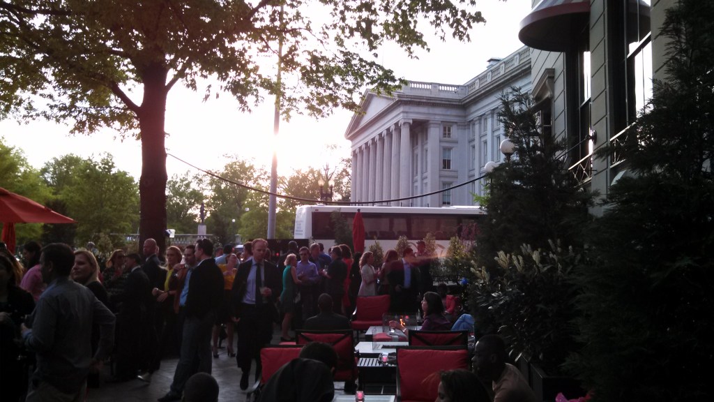 View of the Patio and the Treasury Building