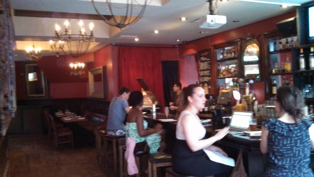 Downstairs bar at happy hour