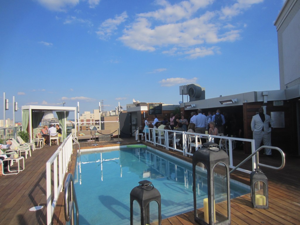 The pool + satellite bar + more seating