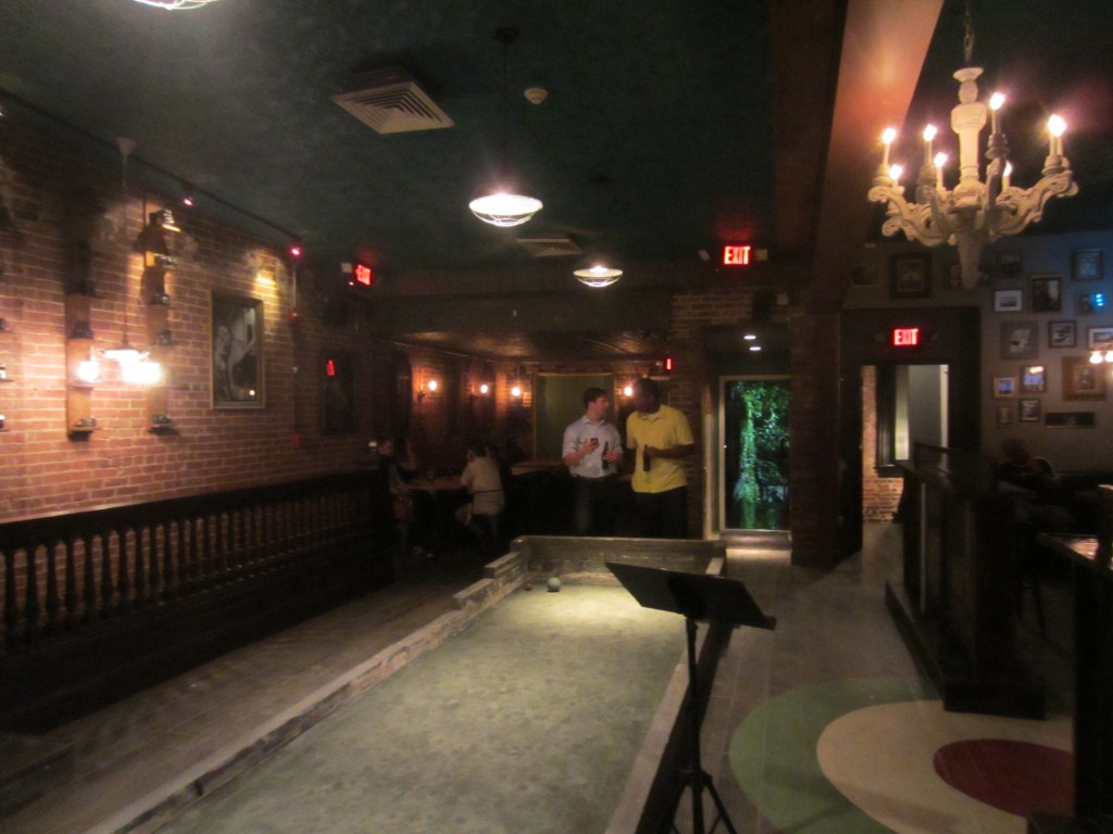 Another view of the upstairs bocce court