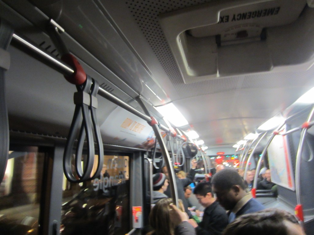 DC Circulator after dusk on way to stop 3