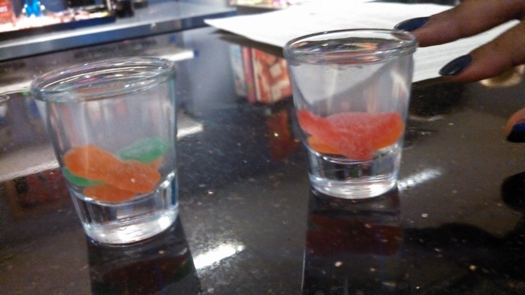 Candy in shots? Candy in shots.