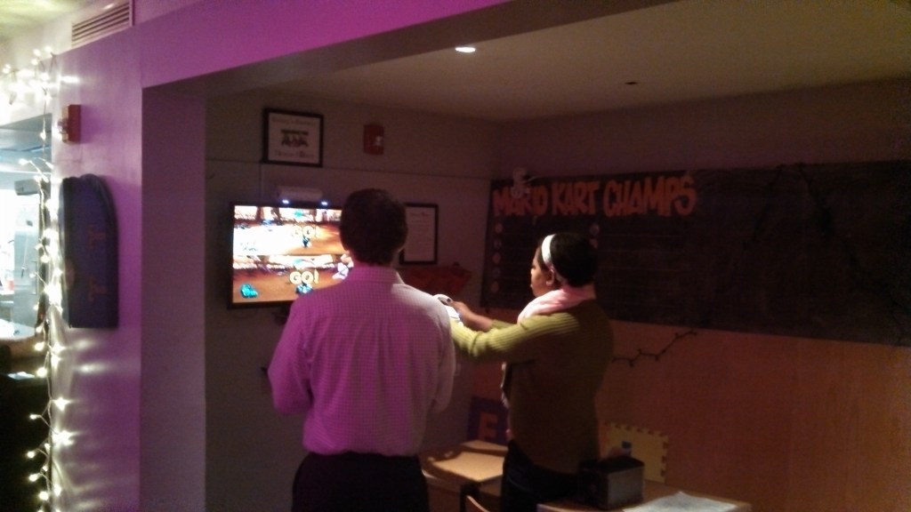 Nintendo Wii/Mario Kart being played