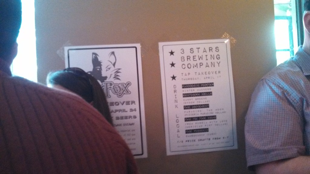 Signage with info on Tap Takeover at Scion