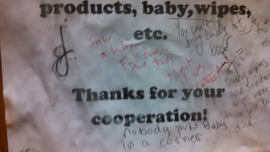 entertaining sign at DC Reynolds